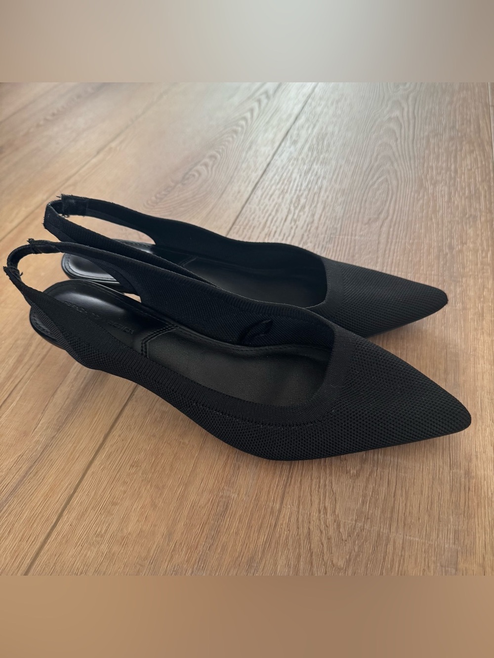 French Connection Black Pointed Slingback Heels - Women